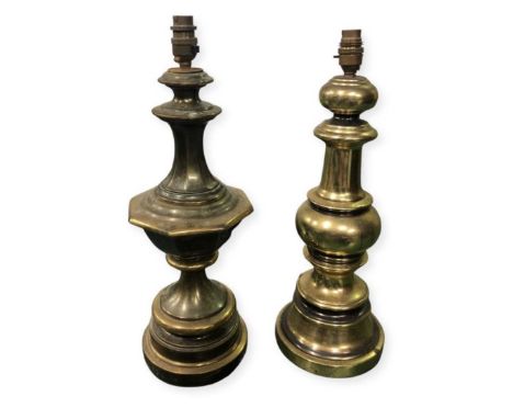 2 Decorative Brass LampsHeight of tallest to top of light fitting 49 cms  (the other 47 cms)