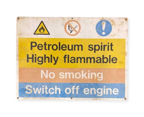 Enamel Metal Warning Sign 60 x 45 cm. Marked '1008X'60 X 45 cmQty: 1Good but faded, wear commensurate with age