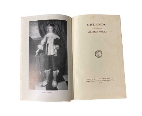 First Edition 'Orlando' by Virginia Woolf.Published by Leonard and Virginia Woolf at the Hogarth Press, 52 Tavistock Square, 