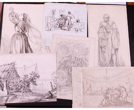 Folder of Old Master Drawings etcall unframedQty: 6