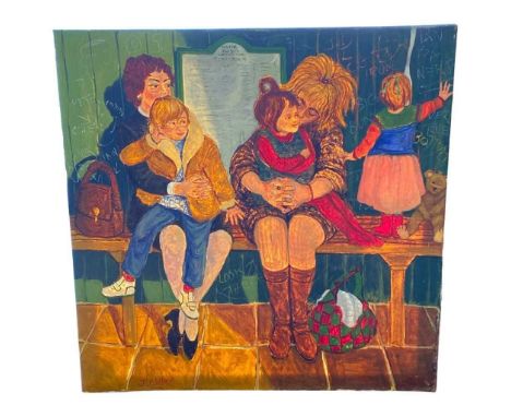 J P Digby (British, 20th Century) 'Waiting', signed (lower left), unframed oil on canvas.John Digby (d.2021) was a local Norf