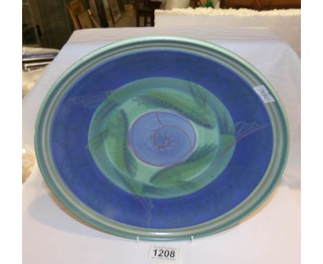 A Poole pottery bowl signed H Pinxit, 03/10/1997.