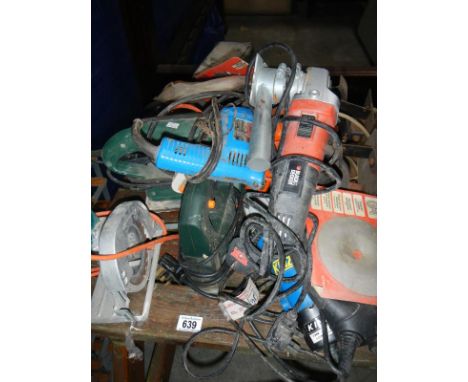 A large quantity of power tools, drills, planers etc.