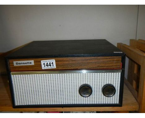 A vintage Dansette popular record player.