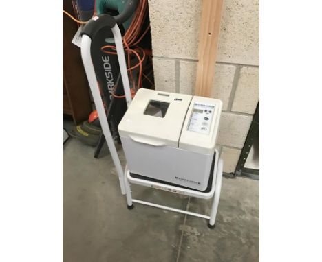 A step stool and bread maker