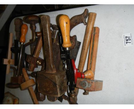 A good selection of joinery tools inc. gauges, braces, etc.