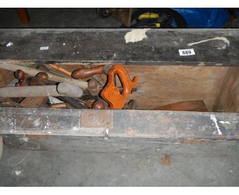 An old joinery toolbox and tools