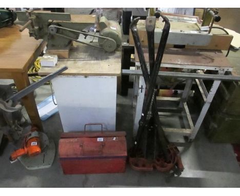 A good quality industrial pipe bender and associated tools