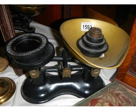 A set of scales and weights.