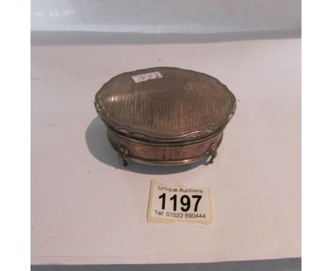 A 19th century silver trinket box.