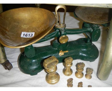 A set of scales and weights.