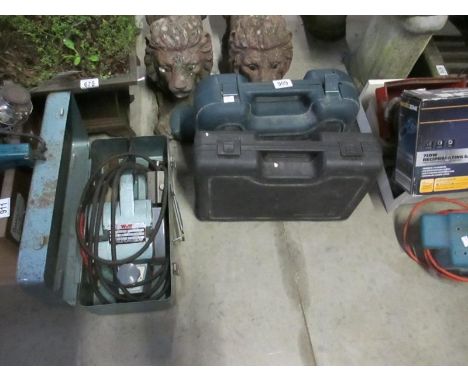 A planer, sander and drill and screw bit set