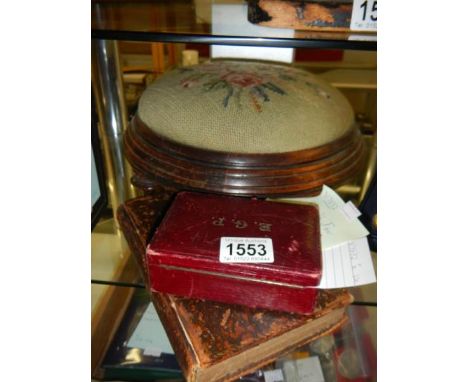 A Victorian foot stool etc.,