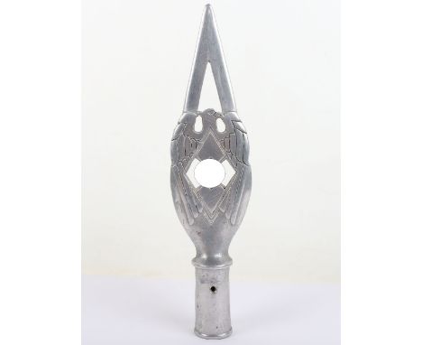 Rare Third Reich Hitler Youth Eagle Type Flag Pole Top, good example of a scarce aluminium Hitler Youth eagle pattern pole to
