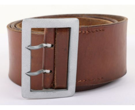 WW2 German Luftwaffe Officers Claw Belt, good example of a wide brown leather officers claw belt with the original buckle as 