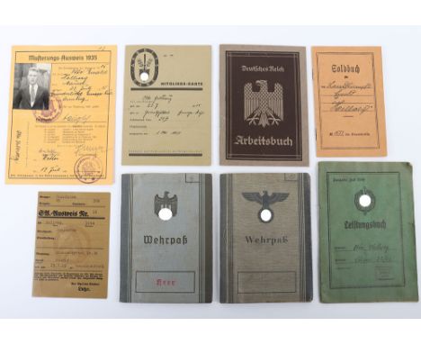 WW2 German Infantry Regiment Grossdeutschland 1939 Casualty Wehrpass Grouping, interesting grouping of documents issued to Ot