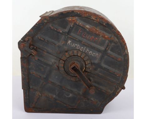 WW1 German MG08/15 Machine Gun Ammunition Belt Drum, fine example of the metal ammunition feeder drum which attached to the M