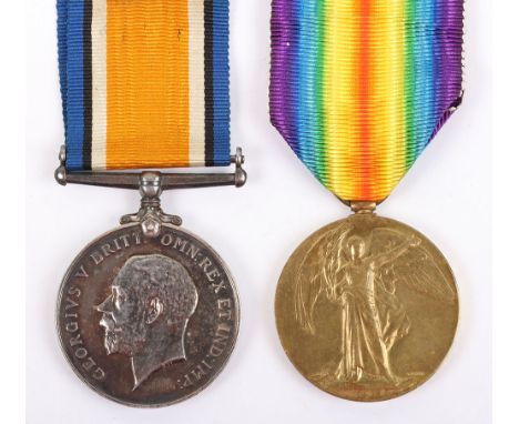 Great War Casualty Pair of Medals to the Royal Warwickshire Regiment, British War and Victory medals, “241872 PTE. A. SMITH R