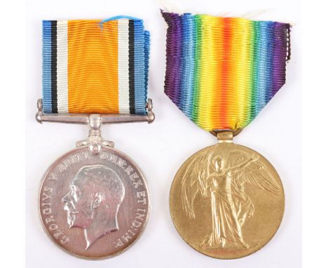 Great War Pair of Medals to the Royal West Kent Regiment, British War and Victory medal, “G17972 PTE. C.W. HUNT R.W. KENT R.”