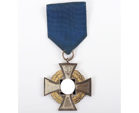 Rare Third Reich 50 Years Faithful Service Decoration, good example of the highest grade of the faithful service decoration, 