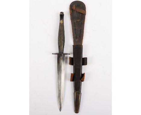Variation WW2 British 2nd Pattern Fairbairn Sykes (F.S) Commando Knife, good example believed to have been made by J Clarke &