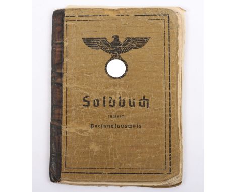 WW2 German Army Soldbuch Issued to a German Army Signals NCO, good uniform photograph to the inside front cover. Served in va