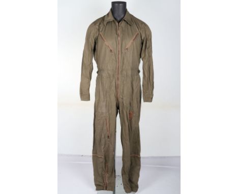 WW2 American Type K-1 Flight Suit, good example of the lightweight flight suit with large front zip, slashed breast zips, thi