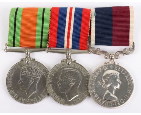 EIIR Royal Air Force Long Service Medal Group of Three, Defence medal, War medal 1939-45 and Royal Air Force Log Service And 