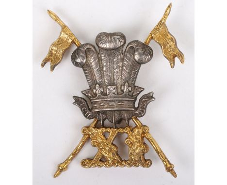 Indian Army 11th King Edwards Own Lancers (Probyns Horse) Officers Headdress Badge, fine example of a silver gilt headdress b