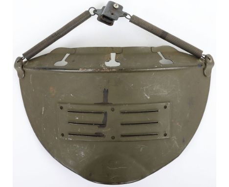 Rare Original Metal Visor for WW2 British Home Front Bomb Disposal Helmet, complete with nearly all of the original paint fin