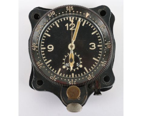 WW2 Luftwaffe Aircraft Cockpit Clock by Junghans, good example with what appears to be a working movement. Stamped to the mov