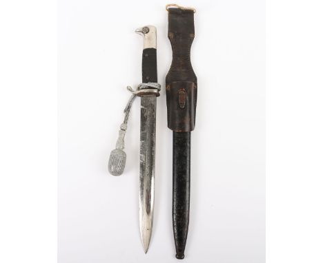 WW2 German Armed Forces Parade Bayonet by Carl Eickhorn, Solingen, standard issue parade bayonet with two piece black chequer