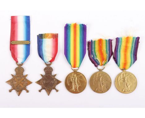 A Collection of Great War Single Medals,  1914 Star medal with copy clasp – “T-23532 DVR. W.T. FARMER A.S.C.” William Turley 