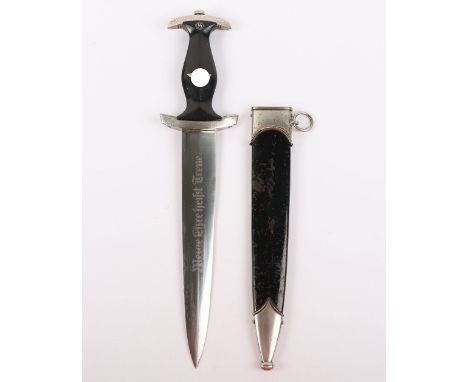 Scarce Transitional Pattern SS (Schutzstaffel) Enlisted Mans Dress Dagger by Carl Eickhorn Solingen, fine example with black 