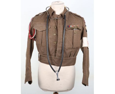 WW2 British Territorial Army Nursing Service (T.A.N.S) Officers Battle Dress Blouse, New Zealand war aid battle dress blouse 