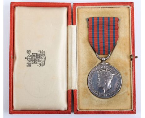 Second World War Birmingham Blitz Home Guard George Medal Awarded for Gallantry in Rescuing People Trapped Beneath the Wrecka