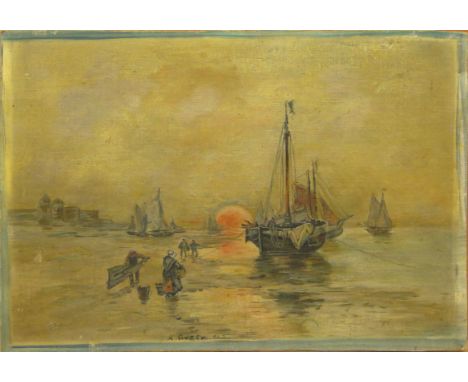 Antique German School Oil on Artist Board "Untitled" Signed K. Goetz Lower Center Dated '01. Unframed. Please Examine This It