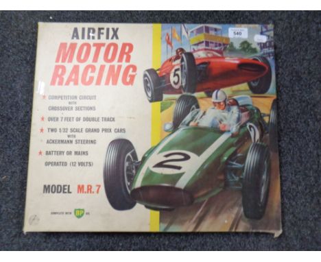 A vintage Airfix motor racing set  
