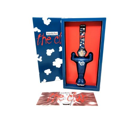 A Swatch Looka 1996 watch on box. 