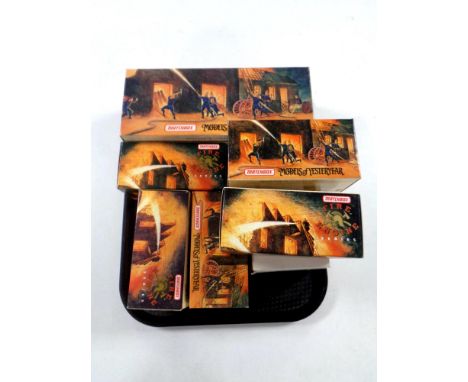 Six Matchbox Models of Yesteryear fire engine series, die cast vehicles, boxed, together with a further Matchbox Model of Yes