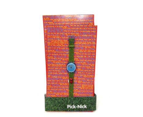 A Swatch Pick Nick watch in box. 