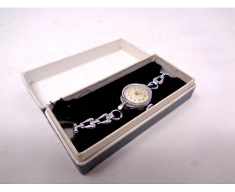 A lady's vintage Junghans watch in box 