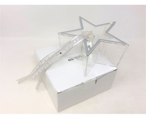 A Swatch Winter Frost limited edition watch no. 0,3360 of 10,000 in box.