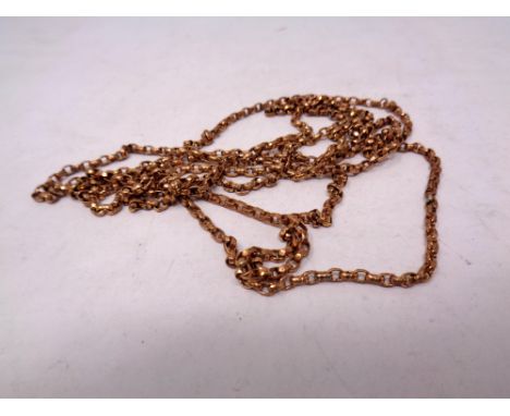 A vintage gold plated muff chain 