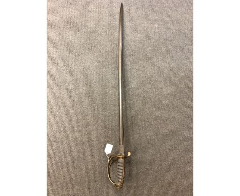 A Victorian 1822 pattern infantry officer's sword, lacks scabbard. 