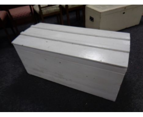 A painted pine trunk (white) 