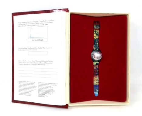 A Swatch Magic Spell Christmas 1995 watch in box. 