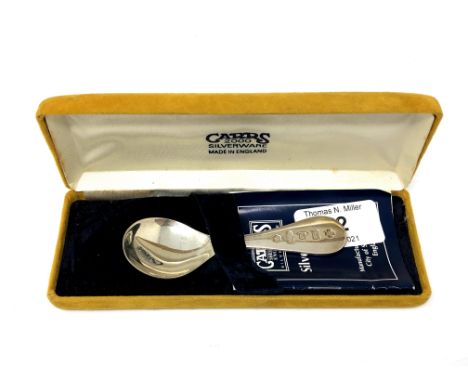 A boxed silver spoon by Carrs of Sheffield.  CONDITION REPORT: 29.2g