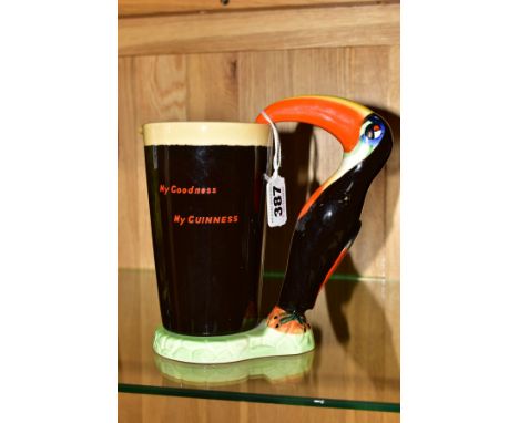 A CARLTON WARE GUINNESS ADVERTISING JUG, with Toucan handle, height 17.5cmCondition Report    Some crazing to the glaze and l