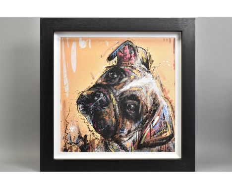 SAMANTHA ELLIS (BRITISH 1992) 'ALL EARS' a limited edition print 38/295, a portrait of a small dog, signed bottom left, with 